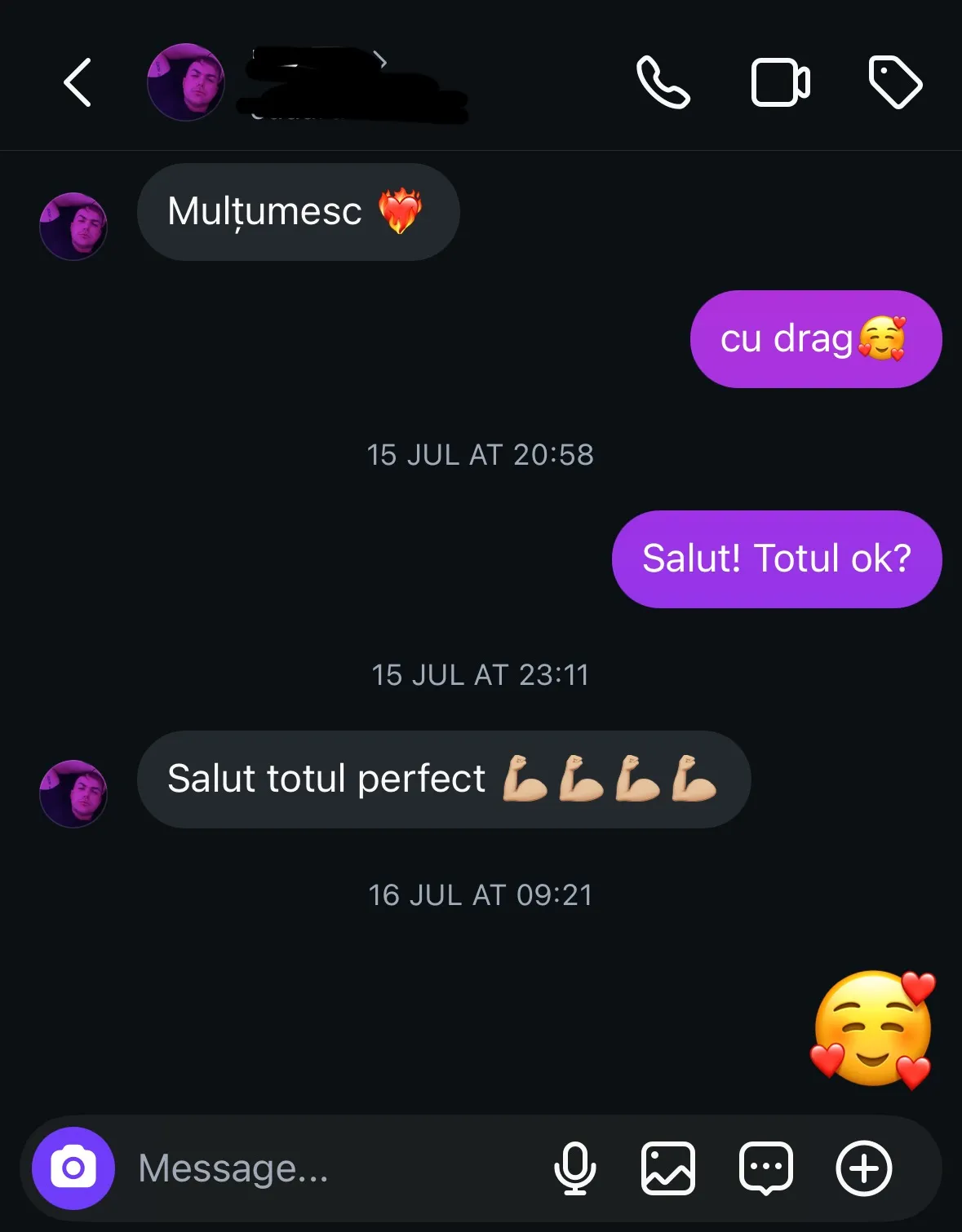 Recenzie reală de la un client Sneaker Dollar — captură din conversație