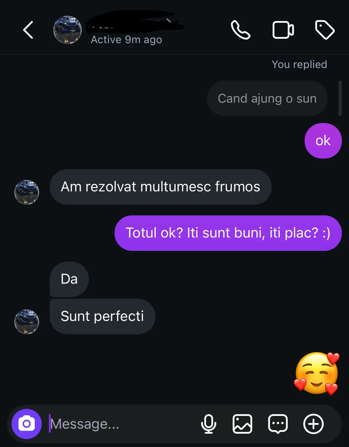 Recenzie de la un client pe Instagram