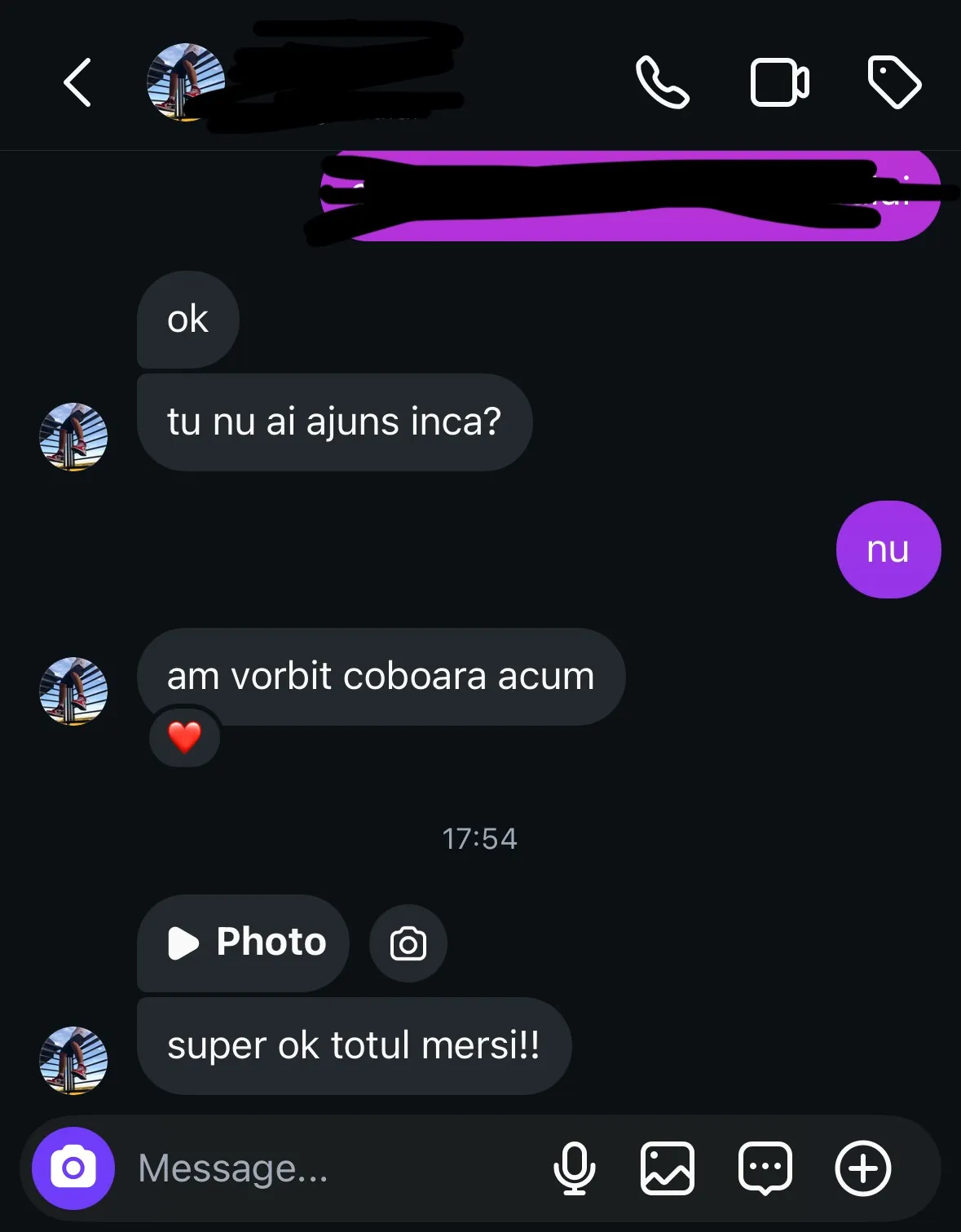 Recenzie de la un client pe Instagram