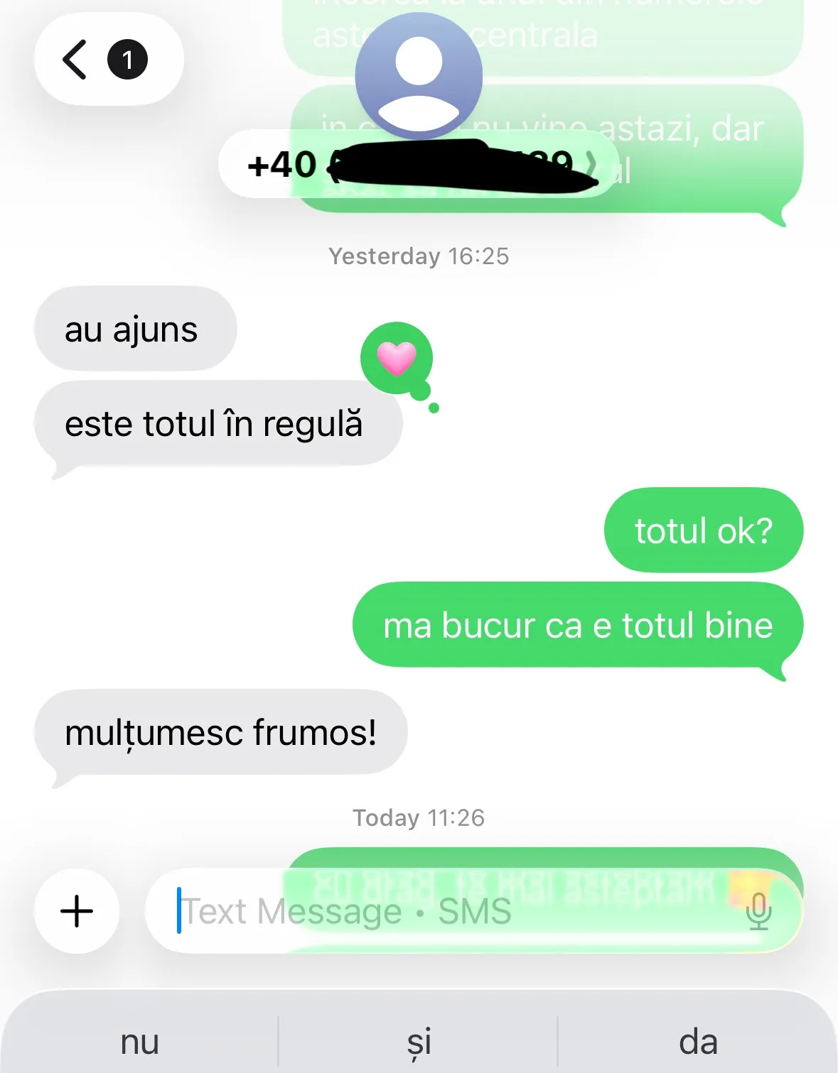 Recenzie de la un client pe Instagram