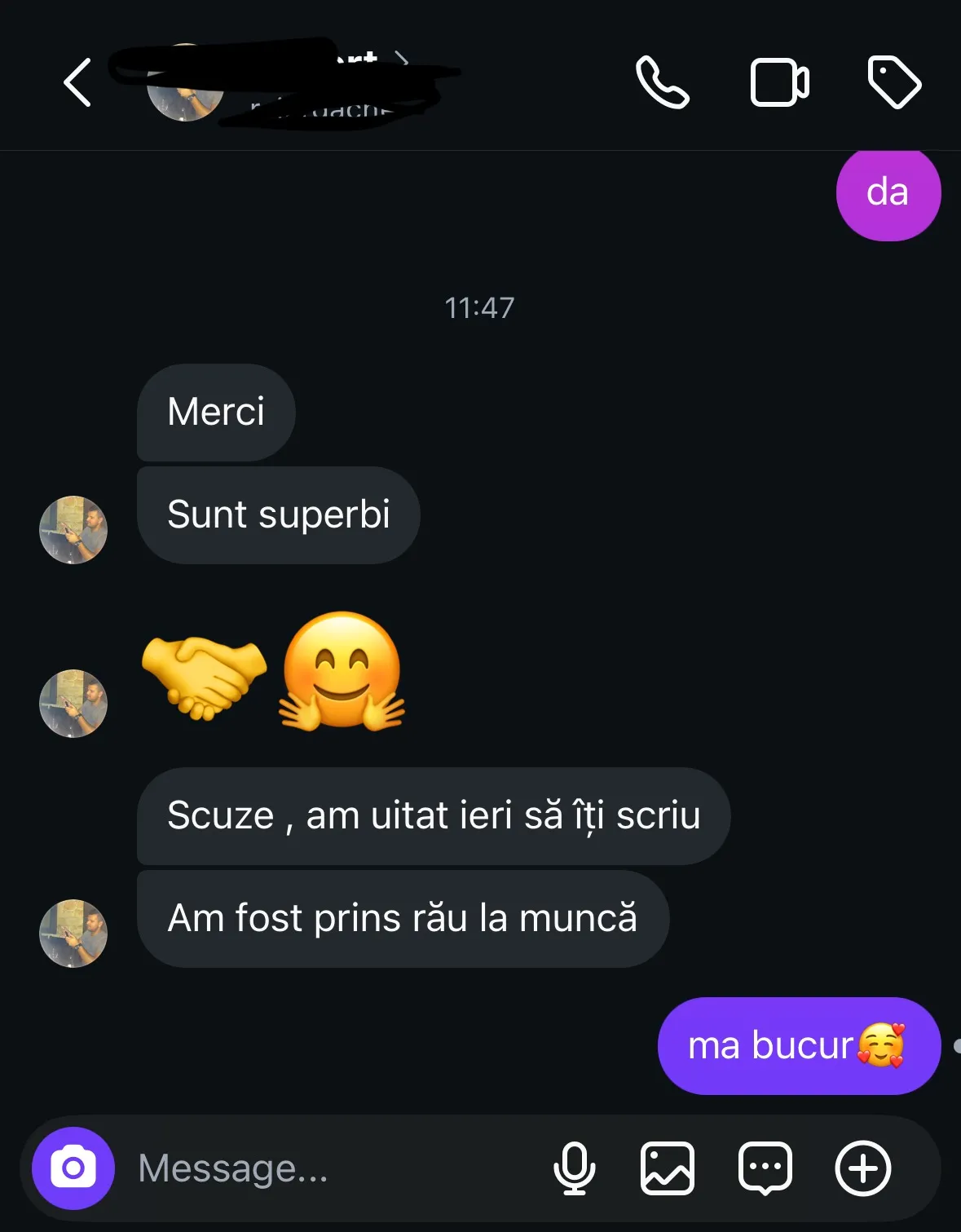 Recenzie de la un client pe Instagram